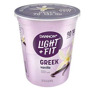 Light + Fit Fat Free Greek Yogurt, Vanilla, 32oz