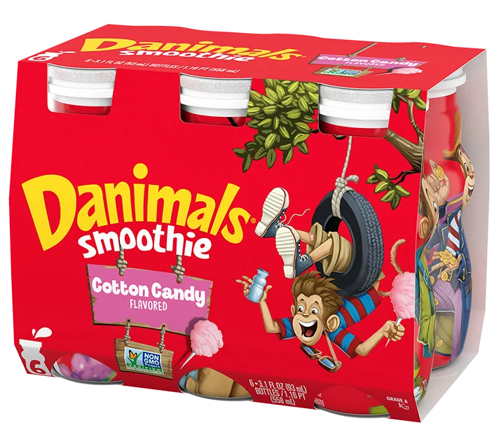 Danimals Cotton Candy Kids Smoothie 6ct