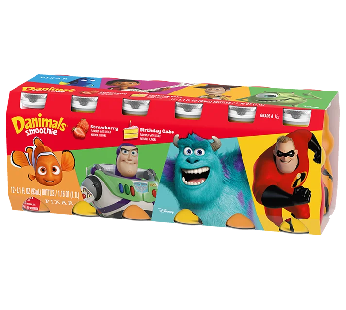 Danimals Strawberry and Birthday Cake Smoothies 12pck 