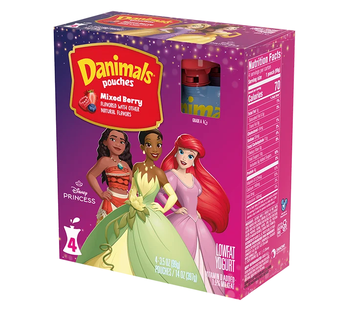 Danimals Mixed Berry Kids Yogurt Pouch
