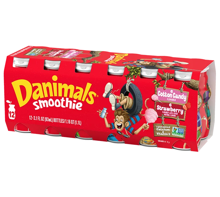 Danimals Strawberry and Cotton Candy Smoothies 12pck 